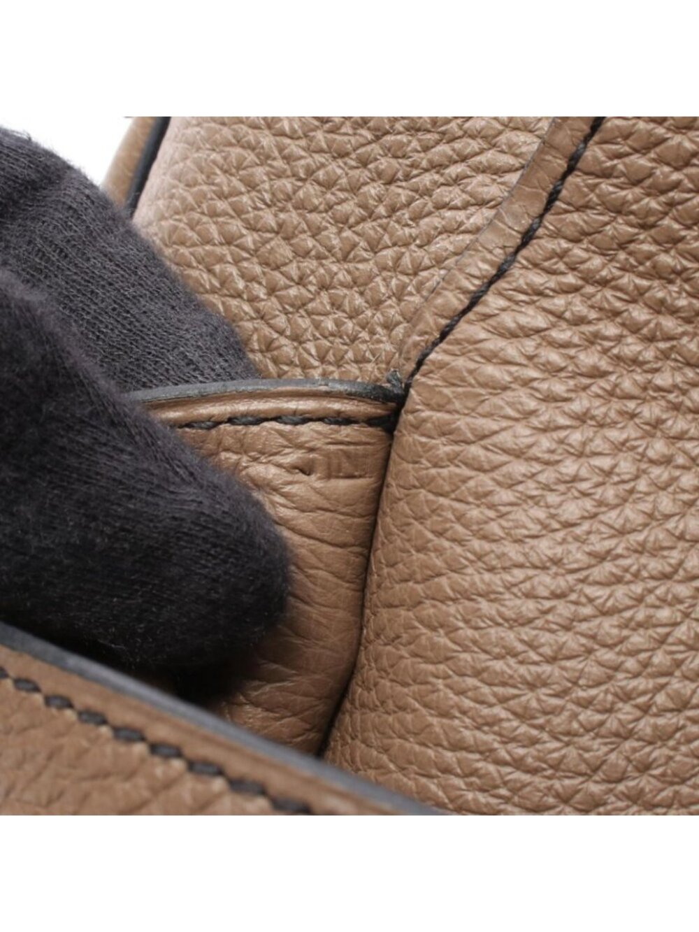 ★SOLD★ Hermes Shoulder Bag Karabas 35 Etoupe Leather - Picture 5 of 11